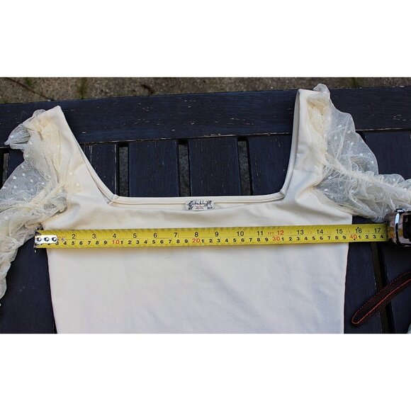 Free People Intimately - "Must Be Love" Bodysuit in color Ivory, Med, Excellent - Picture 6 of 11